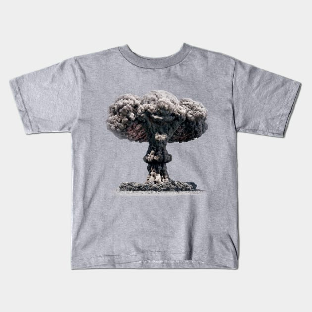 Mushroom Cloud Kids T-Shirt by TeeMax